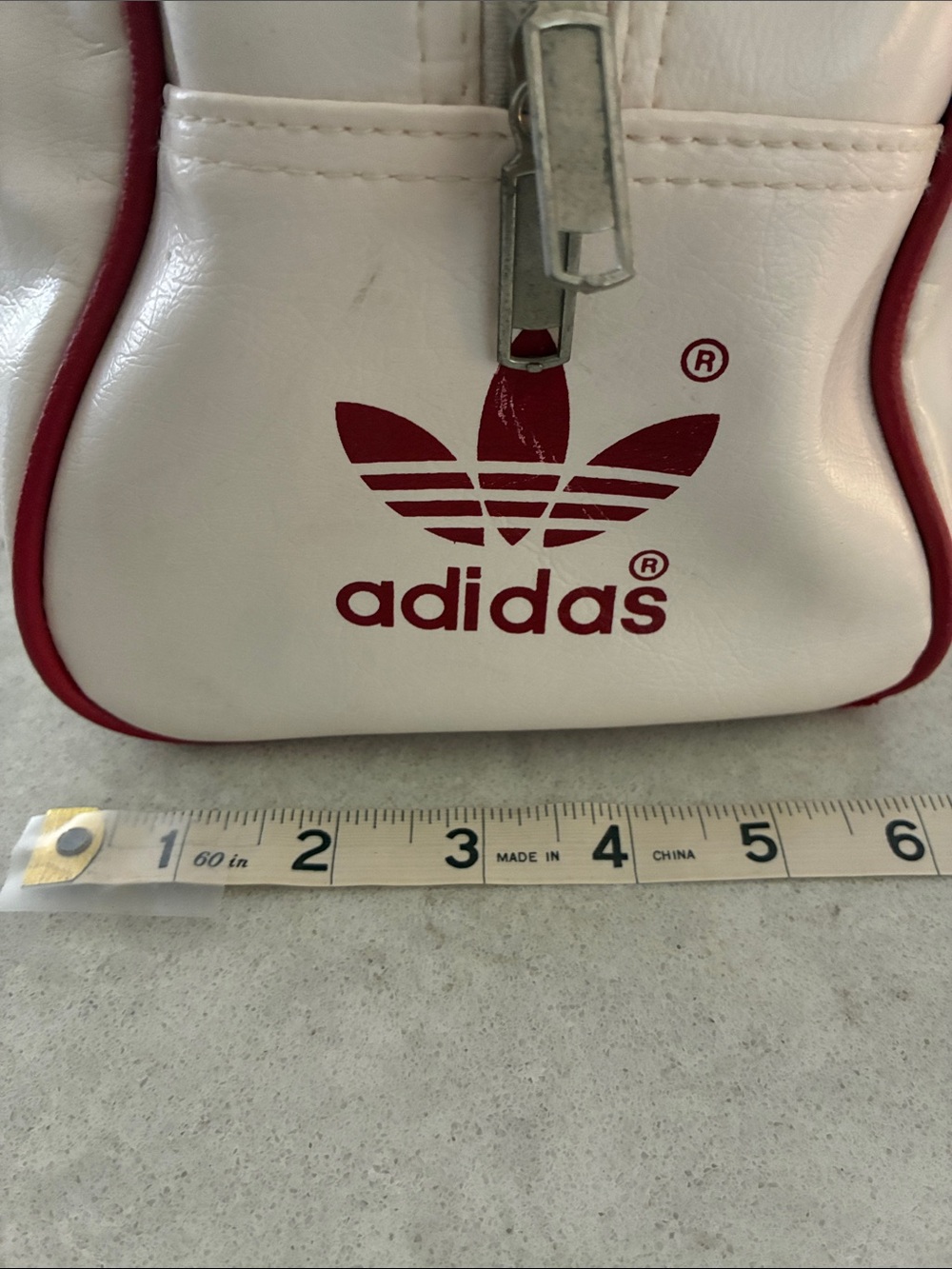 adidas white and red retro gym vintage bag - Picture 7 of 9